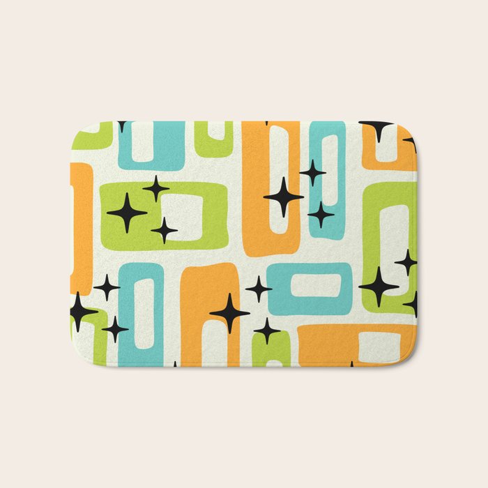 Mid Century Modern Scandinavian Pattern 245 Bath Mat Gallery Image 1