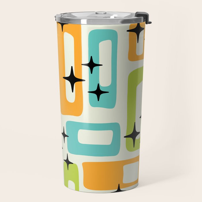 Mid Century Modern Scandinavian Pattern 245 Travel Mug Gallery Image 2