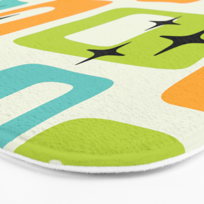 Mid Century Modern Scandinavian Pattern 245 Bath Mat Gallery Image 3
