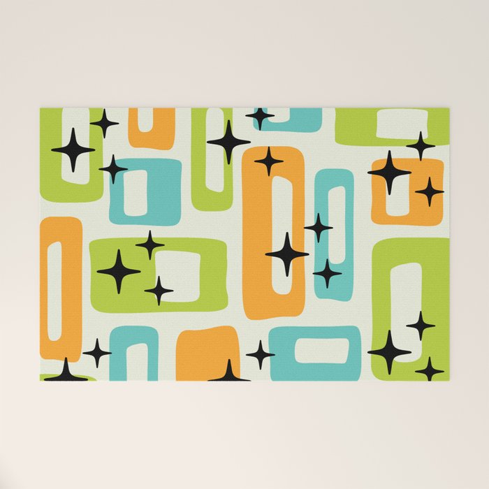 Mid Century Modern Scandinavian Pattern 245 Welcome Mat Gallery Image 1