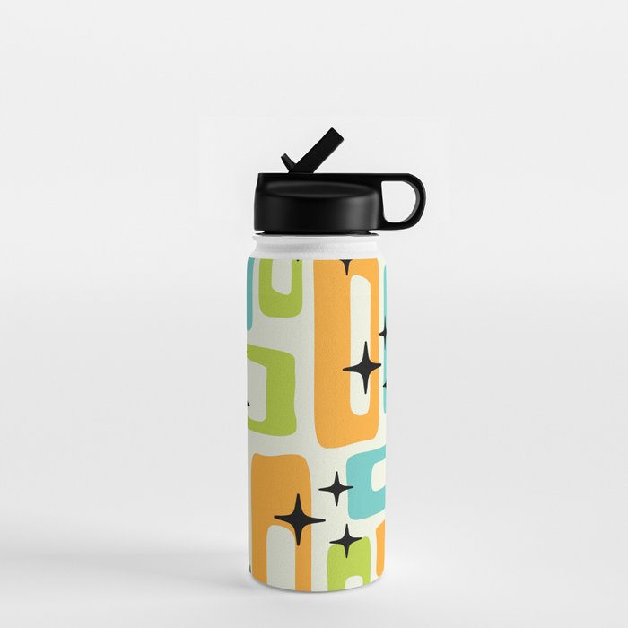 Mid Century Modern Scandinavian Pattern 245 Water Bottle Gallery Image 1