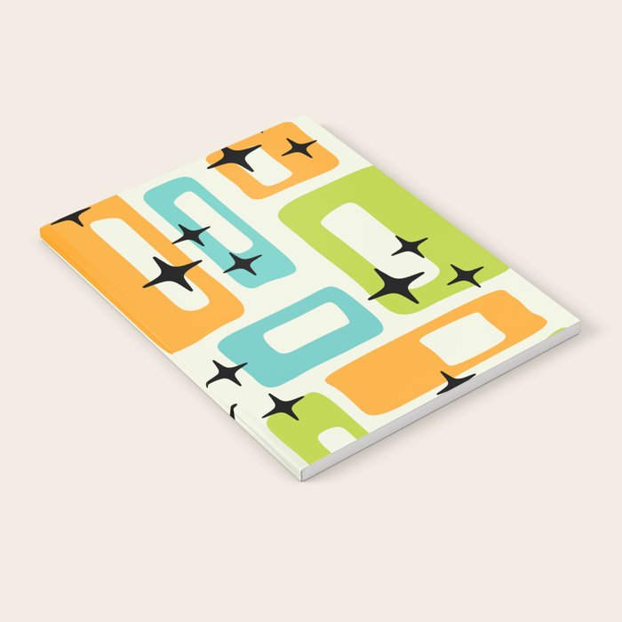 Mid Century Modern Scandinavian Pattern 245 Notebook Gallery Image 1