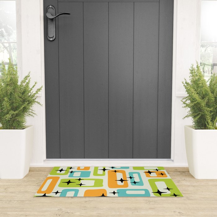 Mid Century Modern Scandinavian Pattern 245 Welcome Mat Gallery Image 3