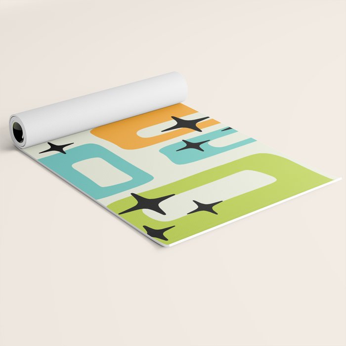 Mid Century Modern Scandinavian Pattern 245 Yoga Mat Gallery Image 2