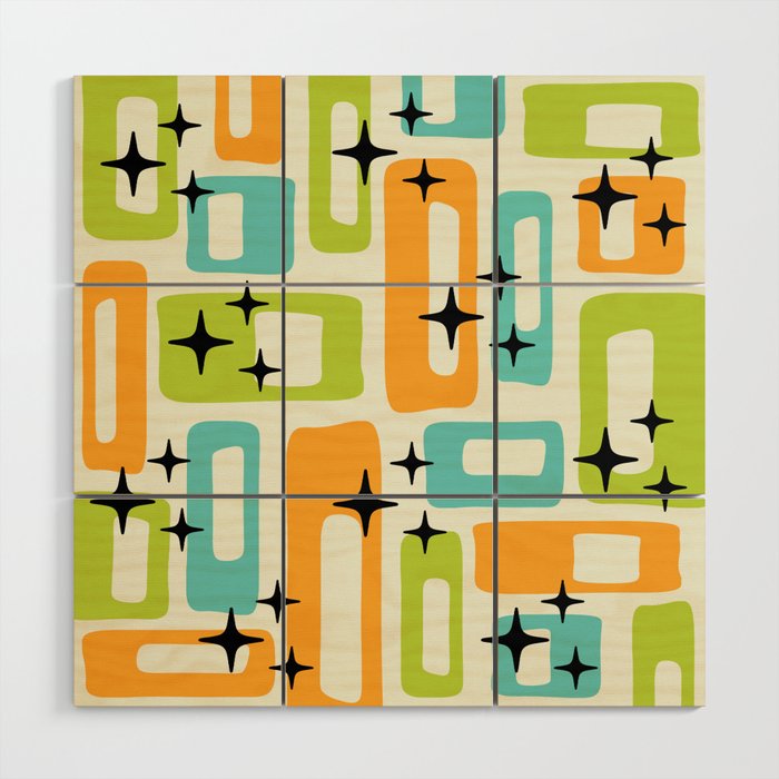 Mid Century Modern Scandinavian Pattern 245 Wood Wall Art Gallery Image 1