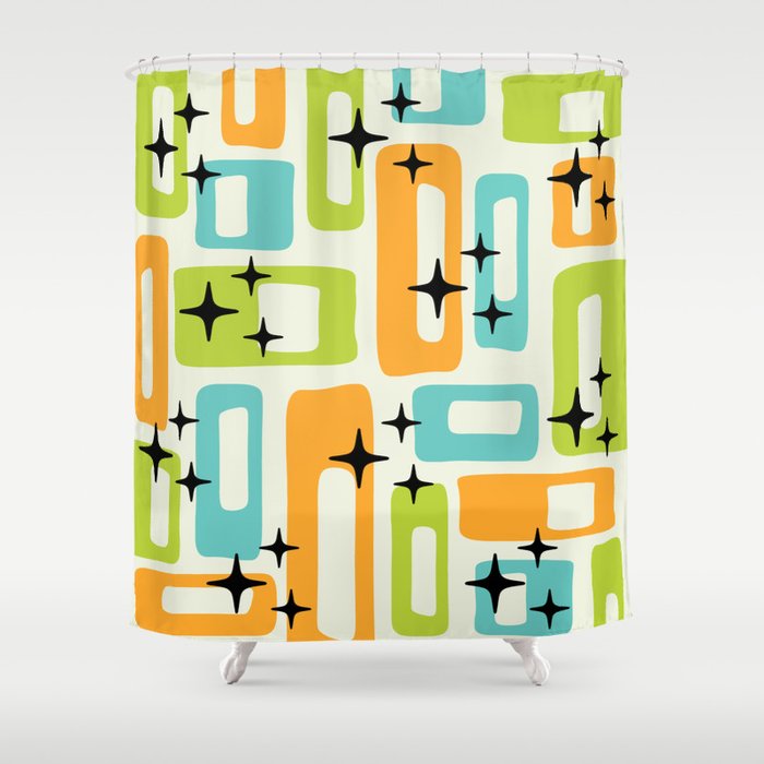 Mid Century Modern Scandinavian Pattern 245 Shower Curtain Gallery Image 1