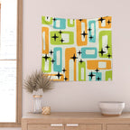 Mid Century Modern Scandinavian Pattern 245 Wall Tapestry Gallery Image 2