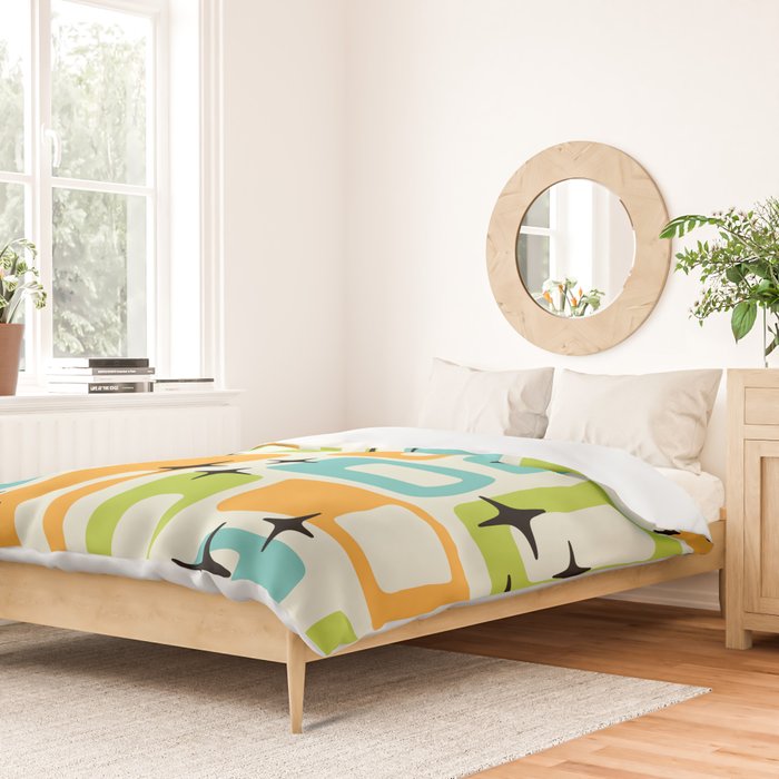 Mid Century Modern Scandinavian Pattern 245 Duvet Cover Gallery Image 2