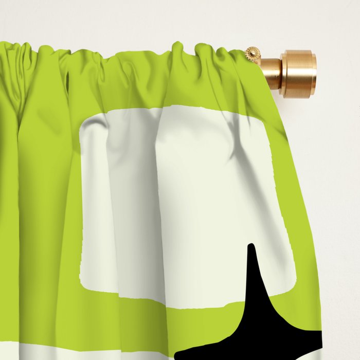 Mid Century Modern Scandinavian Pattern 245 Window Curtain Gallery Image 2