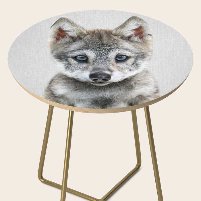 Baby Wolf - Colorful Side Table Gallery Image 2