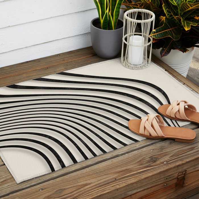 Movement of Lines 6 Outdoor Rug Gallery Image 2