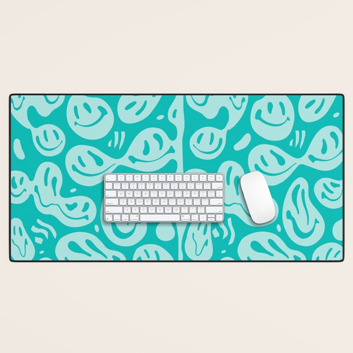 Eggshell Blue Melted Happiness Desk Mat Gallery Image 1