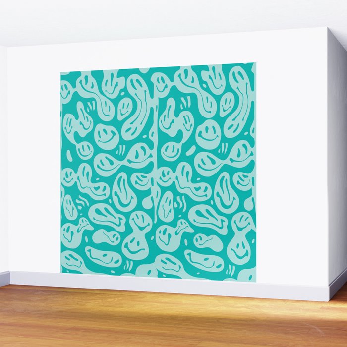 Eggshell Blue Melted Happiness Wall Mural Gallery Image 2