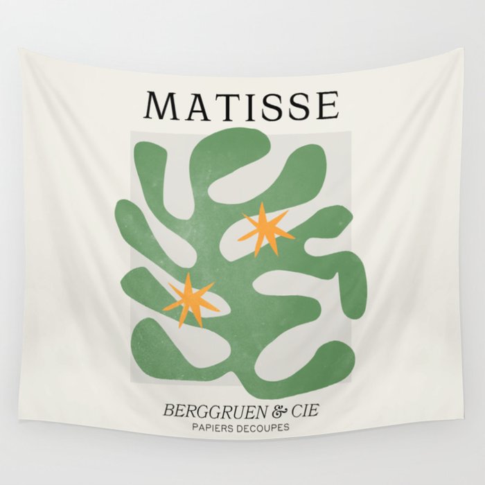 Fern Green Leaf: Matisse Series 01 | Mid-Century Edition Wall Tapestry Gallery Image 4