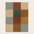Bold Earthy Checks Pattern - Large VI Notebook Gallery Image 4