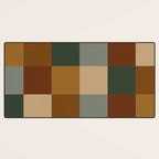Bold Earthy Checks Pattern - Large VI Desk Mat Gallery Image 3
