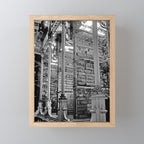 A Book Lover's Dream - Cincinnati Public Library black and white photographs / black and white photo Mini Art Print Gallery Image 1