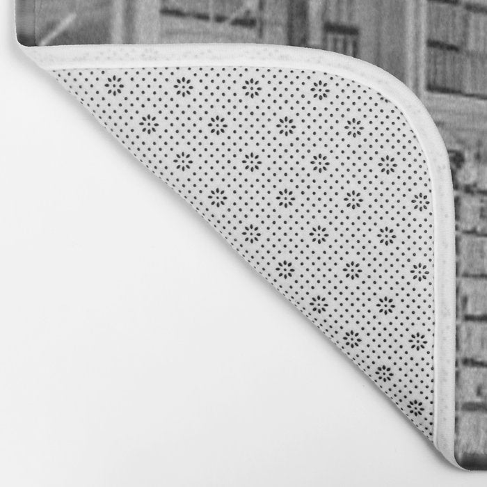 A Book Lover's Dream - Cincinnati Public Library black and white photographs / black and white photo Bath Mat Gallery Image 2