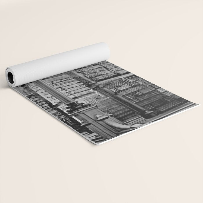 A Book Lover's Dream - Cincinnati Public Library black and white photographs / black and white photo Yoga Mat Gallery Image 2