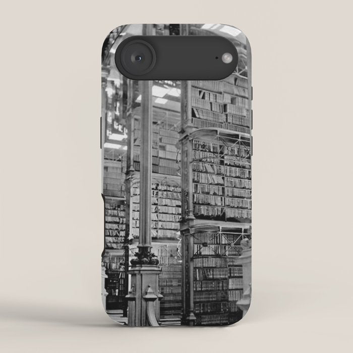 A Book Lover's Dream - Cincinnati Public Library black and white photographs / black and white photo iPhone Case Gallery Image 2