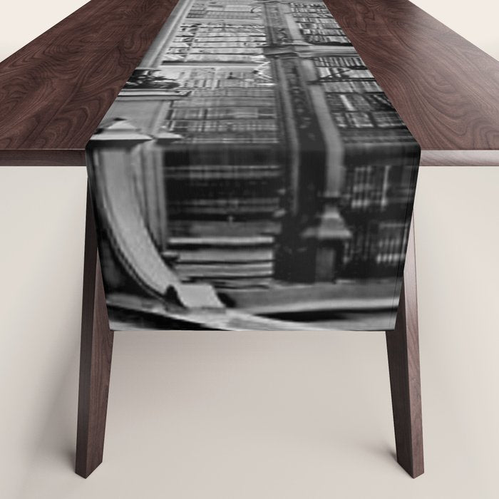 A Book Lover's Dream - Cincinnati Public Library black and white photographs / black and white photo Table Runner Gallery Image 1