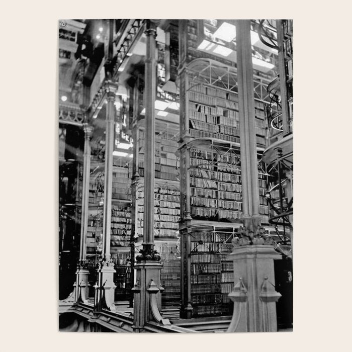 A Book Lover's Dream - Cincinnati Public Library black and white photographs / black and white photo Poster Gallery Image 4
