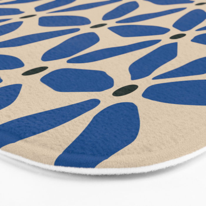Blue flower pattern Bath Mat Gallery Image 3