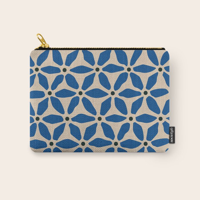 Blue flower pattern Carry All Pouch Gallery Image 1