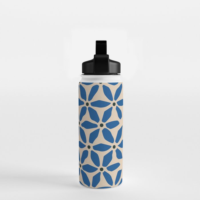 Blue flower pattern Water Bottle Gallery Image 2