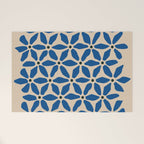 Blue flower pattern Welcome Mat Gallery Image 1