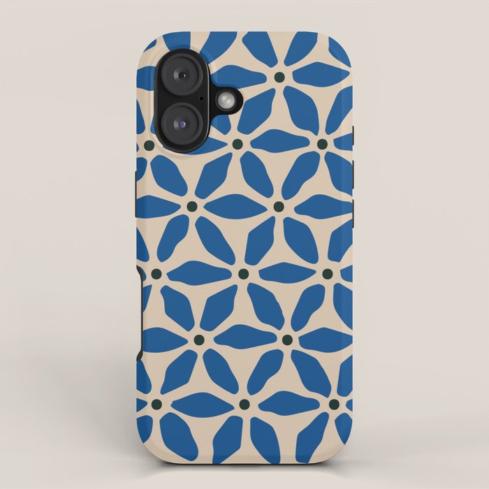 Blue flower pattern iPhone Case Gallery Image 1