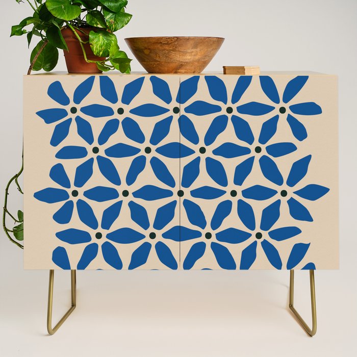 Blue flower pattern Credenza Gallery Image 1