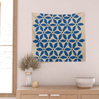 Blue flower pattern Wall Tapestry Gallery Image 2