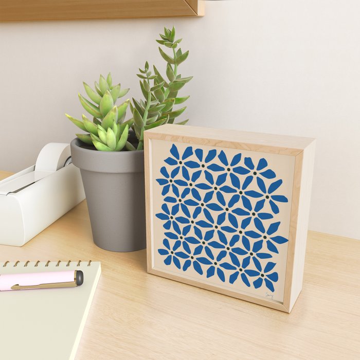 Blue flower pattern Mini Art Print Gallery Image 2