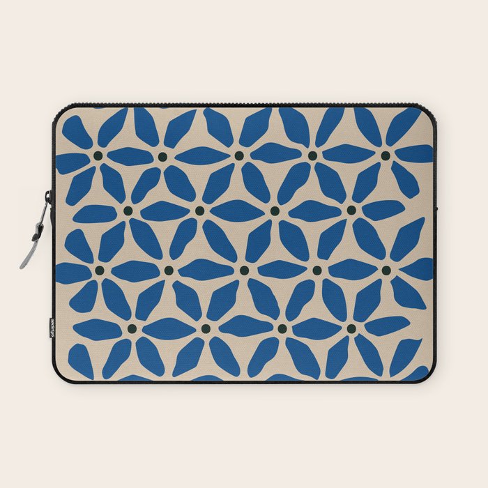 Blue flower pattern Laptop Sleeve Gallery Image 1