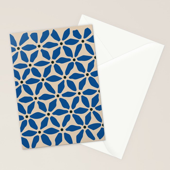 Blue flower pattern Stationery Card Gallery Image 2