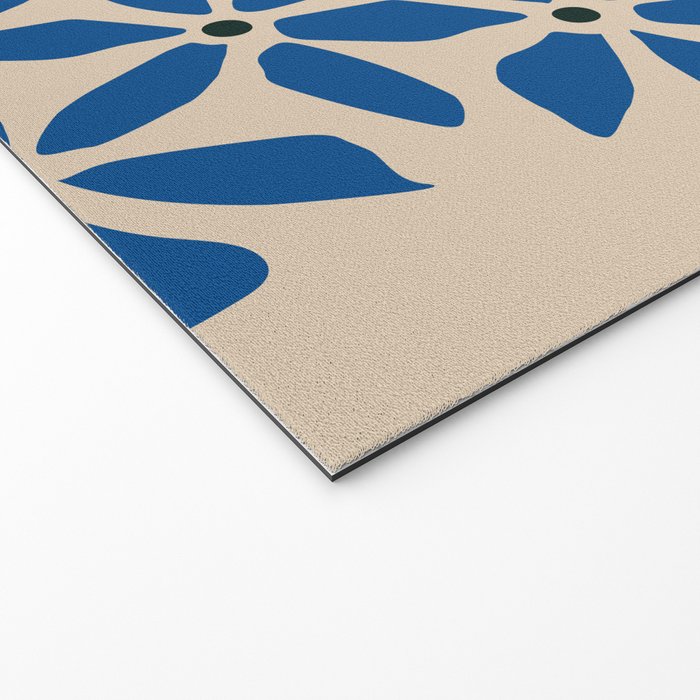 Blue flower pattern Welcome Mat Gallery Image 2