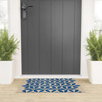 Blue flower pattern Welcome Mat Gallery Image 3