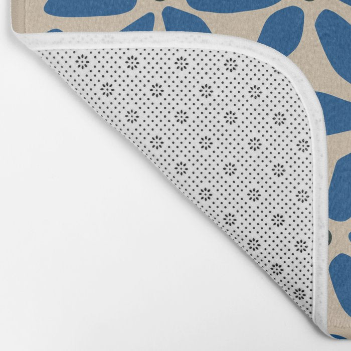 Blue flower pattern Bath Mat Gallery Image 2