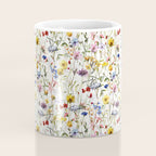 Scandinavian Colorful Midsummer Dried Wildflowers Watercolor Meadow  14 Coffee Mug Gallery Image 4