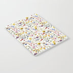 Scandinavian Colorful Midsummer Dried Wildflowers Watercolor Meadow  14 Notebook Gallery Image 2