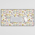 Scandinavian Colorful Midsummer Dried Wildflowers Watercolor Meadow  14 Desk Mat Gallery Image 1