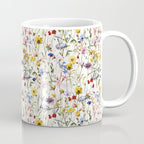 Scandinavian Colorful Midsummer Dried Wildflowers Watercolor Meadow  14 Coffee Mug Gallery Image 1