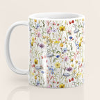 Scandinavian Colorful Midsummer Dried Wildflowers Watercolor Meadow  14 Coffee Mug Gallery Image 3