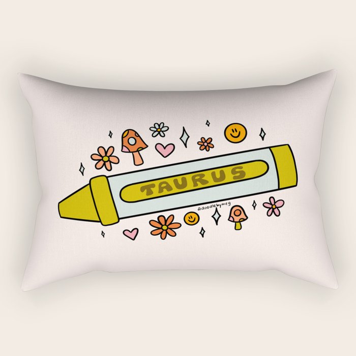 Taurus Crayon Rectangular Pillow Gallery Image 1