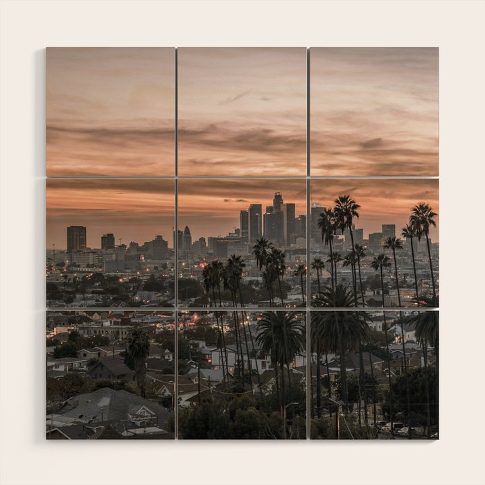 Los Angeles Wood Wall Art Gallery Image 1
