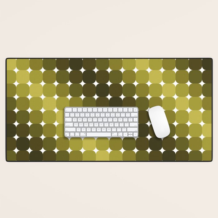 Retro Rounded Rectangle Gradient - Green Desk Mat Gallery Image 1