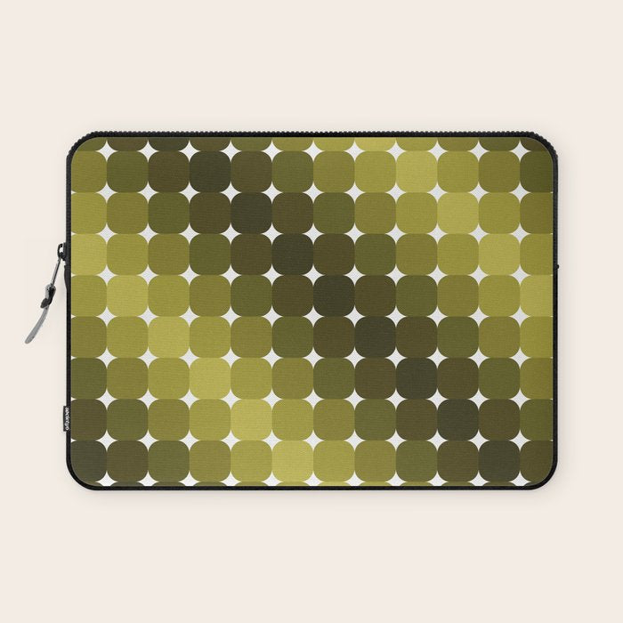 Retro Rounded Rectangle Gradient - Green Laptop Sleeve Gallery Image 1