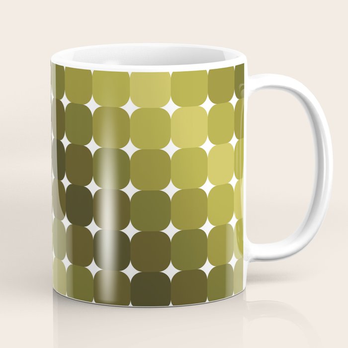 Retro Rounded Rectangle Gradient - Green Coffee Mug Gallery Image 1