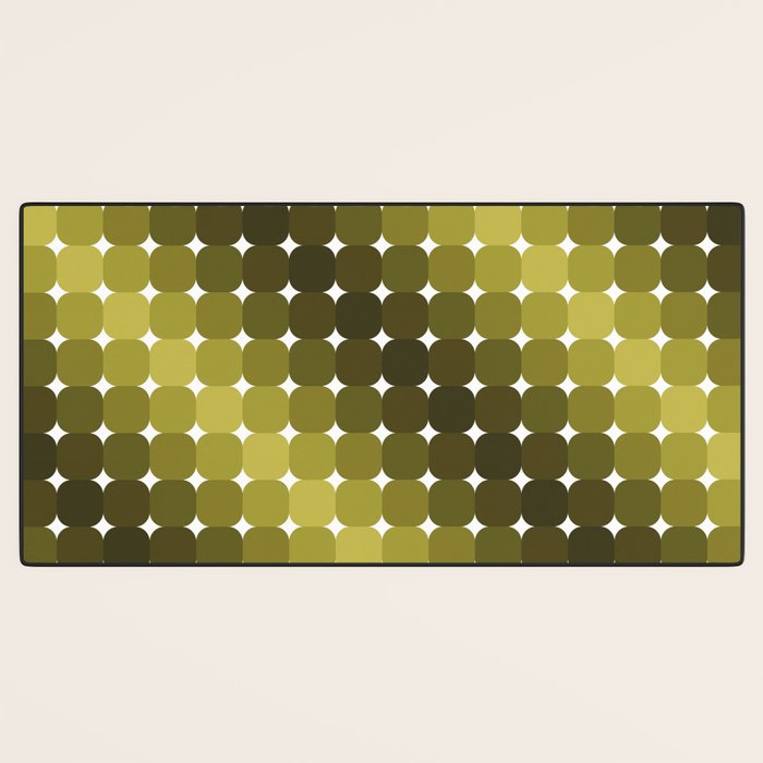 Retro Rounded Rectangle Gradient - Green Desk Mat Gallery Image 3